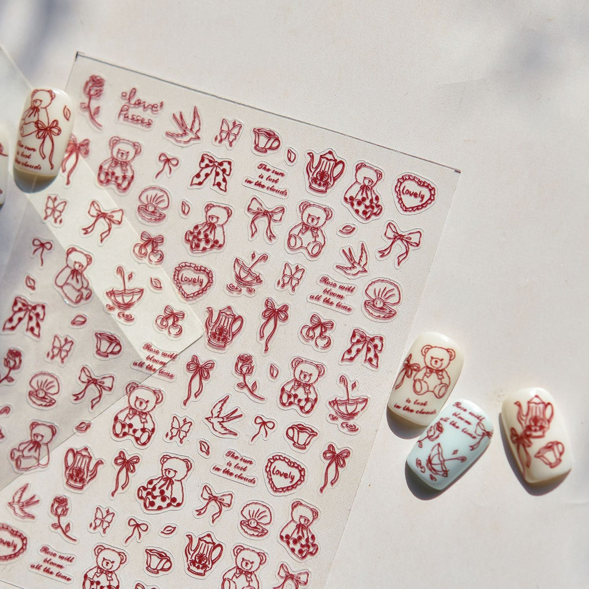 Hello Claws | Bear Cartoon Nail Deco Sticker