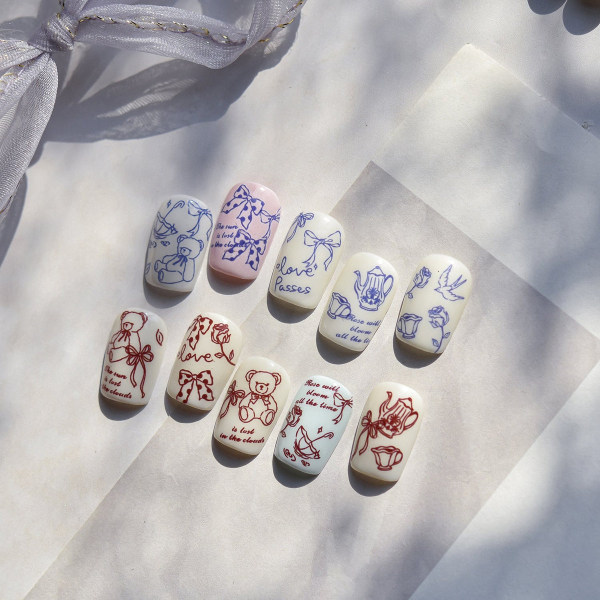 Hello Claws | Bear Cartoon Nail Deco Sticker