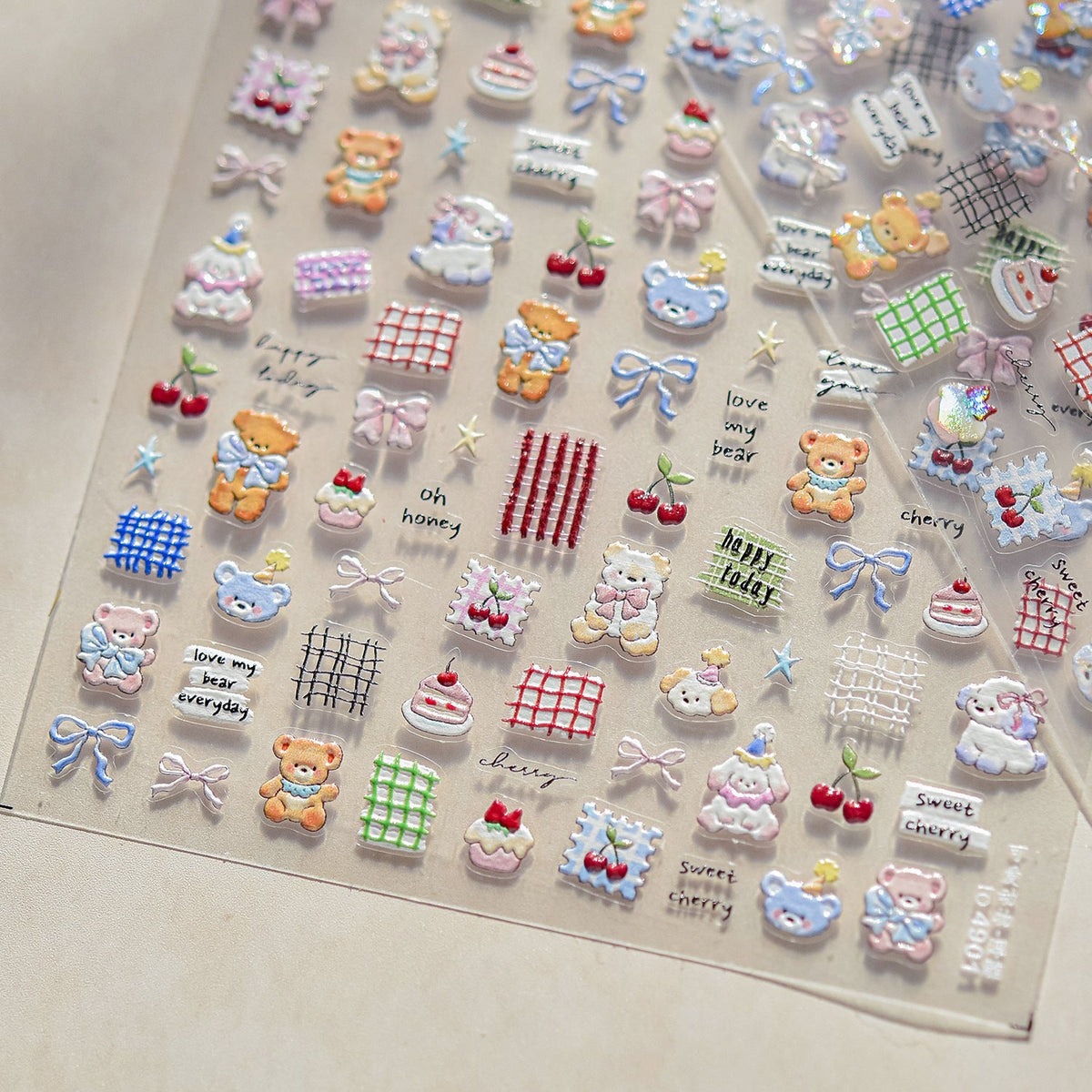Hello Claws | Cherry Bear Nail Deco Sticker