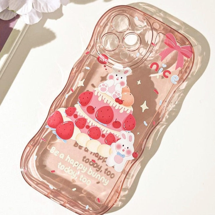 Strawberry Cake Bunny iPhone case