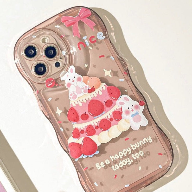 Strawberry Cake Bunny iPhone case