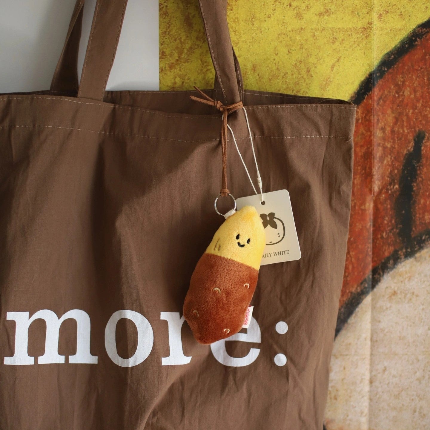 Daily White | Mini Sweet Potato Plush Charm