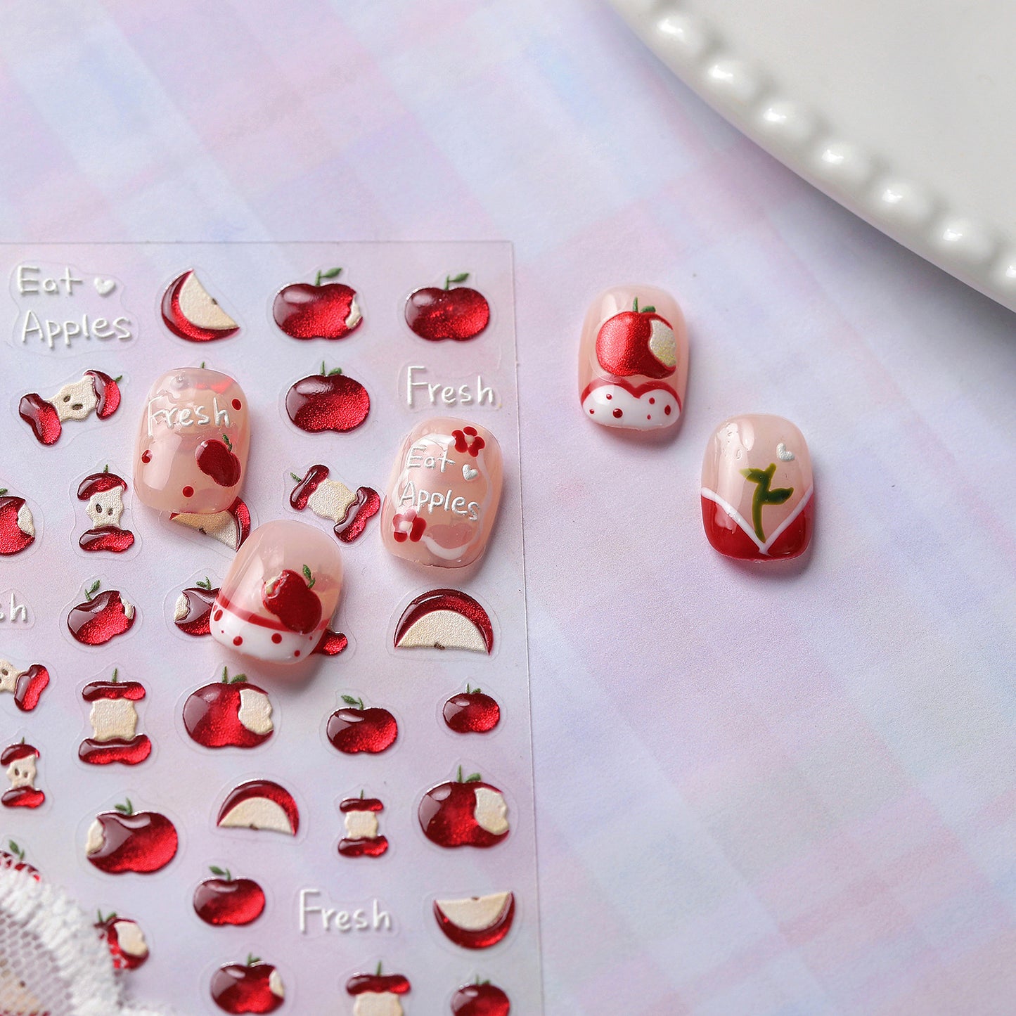 Hello Claws | Red Apple Jelly Nail Deco Sticker