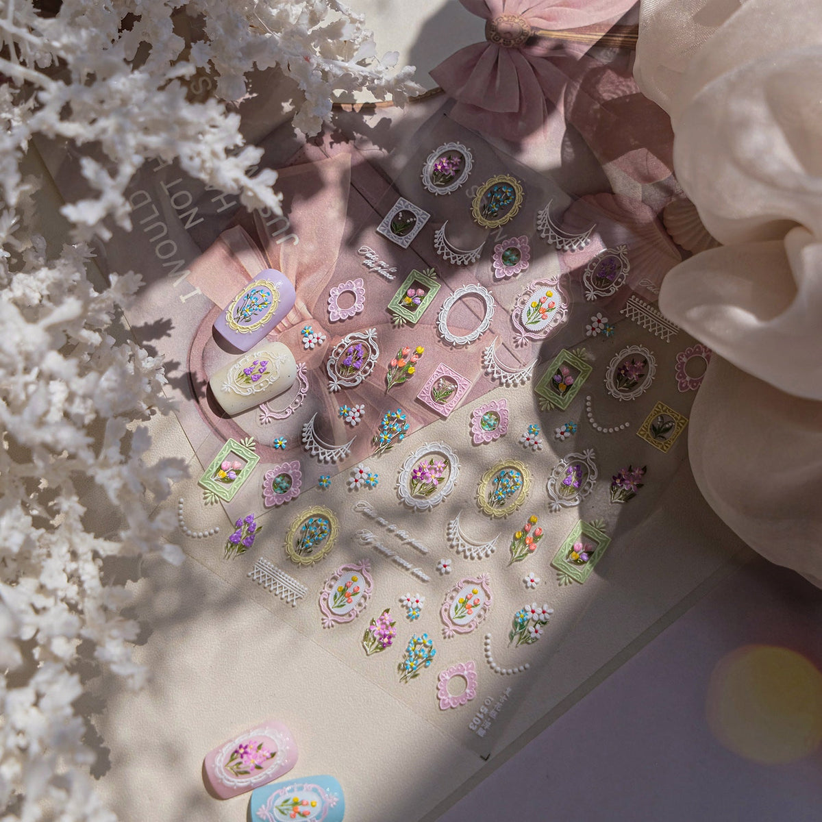 Hello Claws | Lace And Flower Nail Deco Sticker