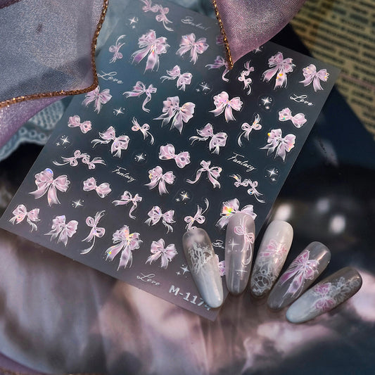 Hello Claws | Pink Bowknot Nail Deco Sticker