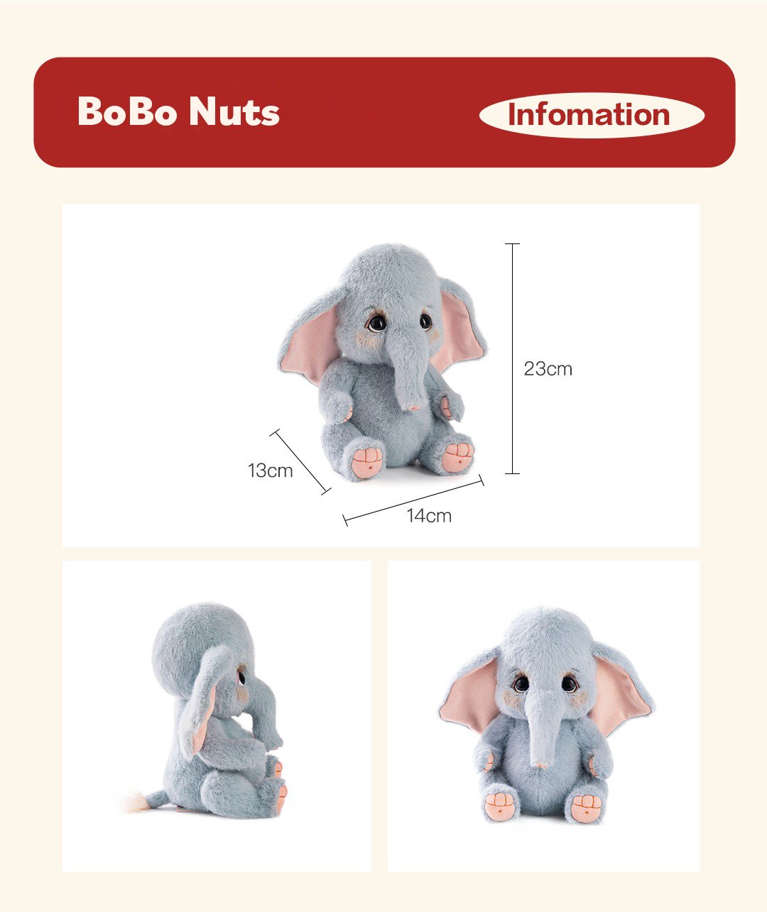 Bobo Nuts | Rubii Elephant Plush Toy