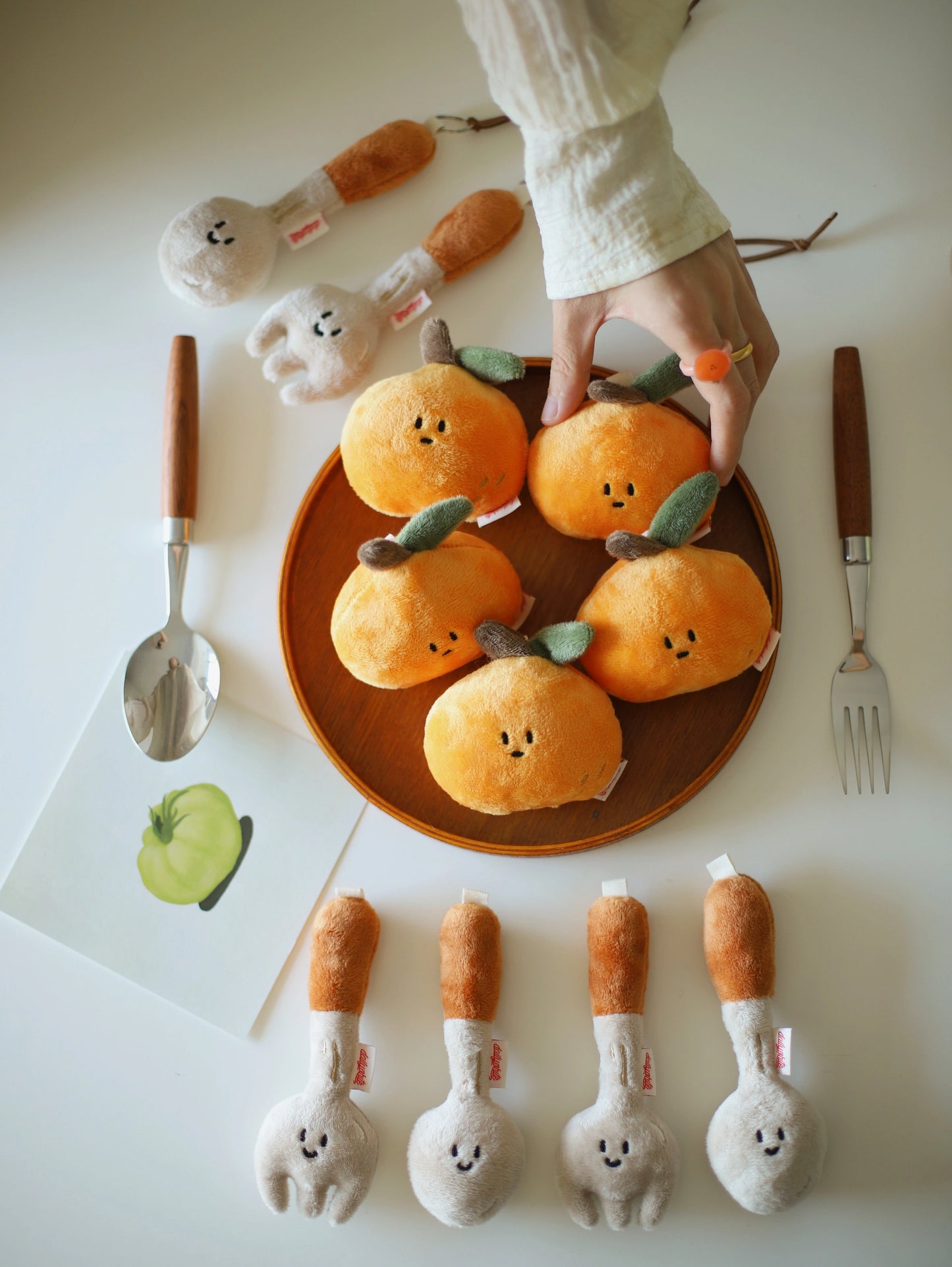 Daily White | Spoon And Fork Plush Charm