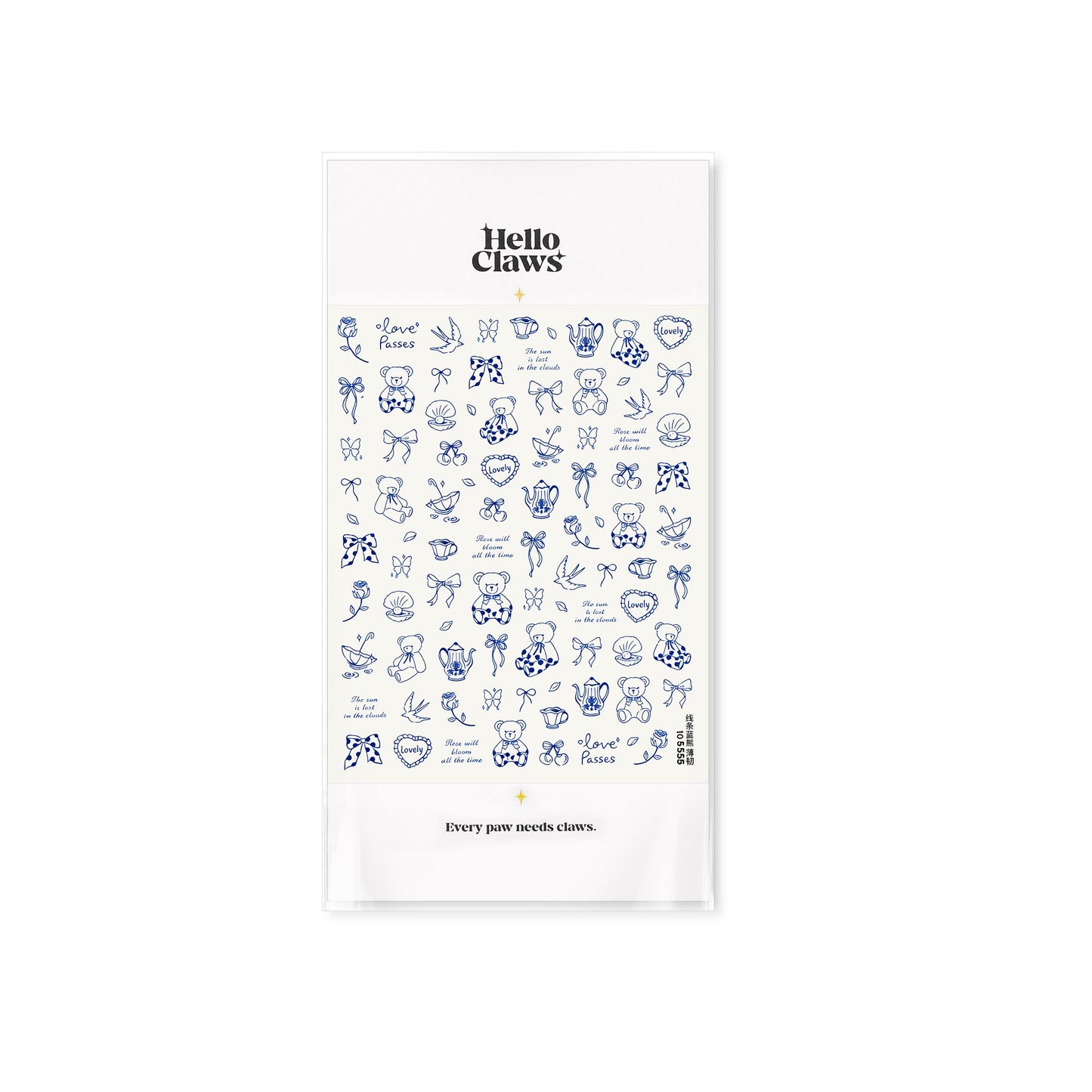 Hello Claws | Bear Cartoon Nail Deco Sticker