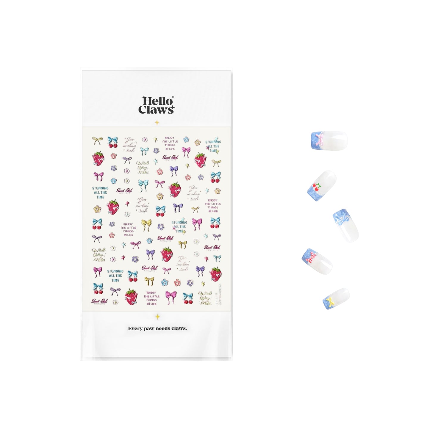 Hello Claws | Mini Colourful Bowknot Nail Deco Sticker