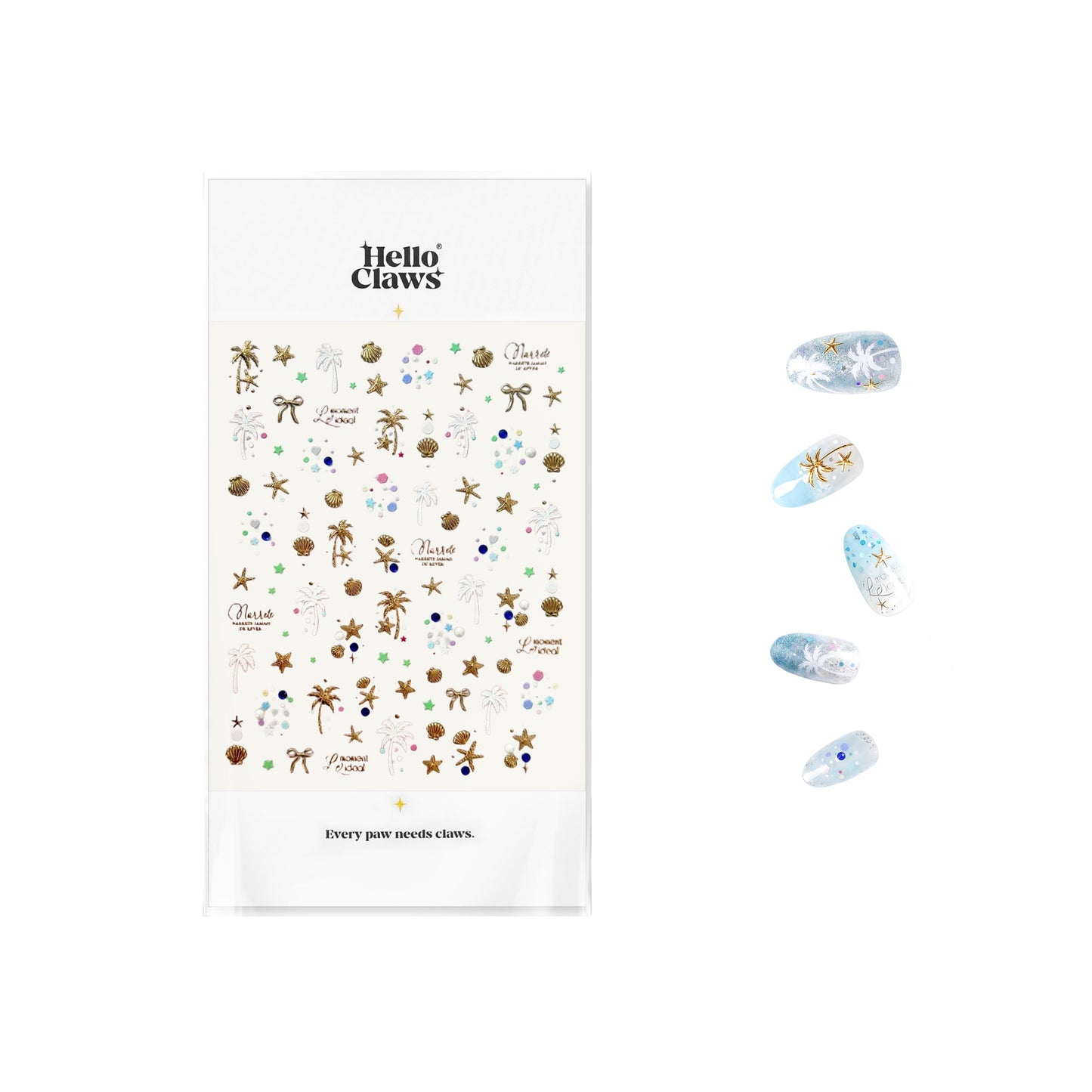 Hello Claws | Metallic Seashell Summery Beach Vibe Nail Deco Sticker (Copy)