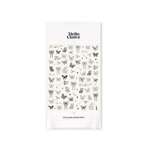 Hello Claws | Butterfly And Bowknot Hot Stamping Nail Deco Sticker