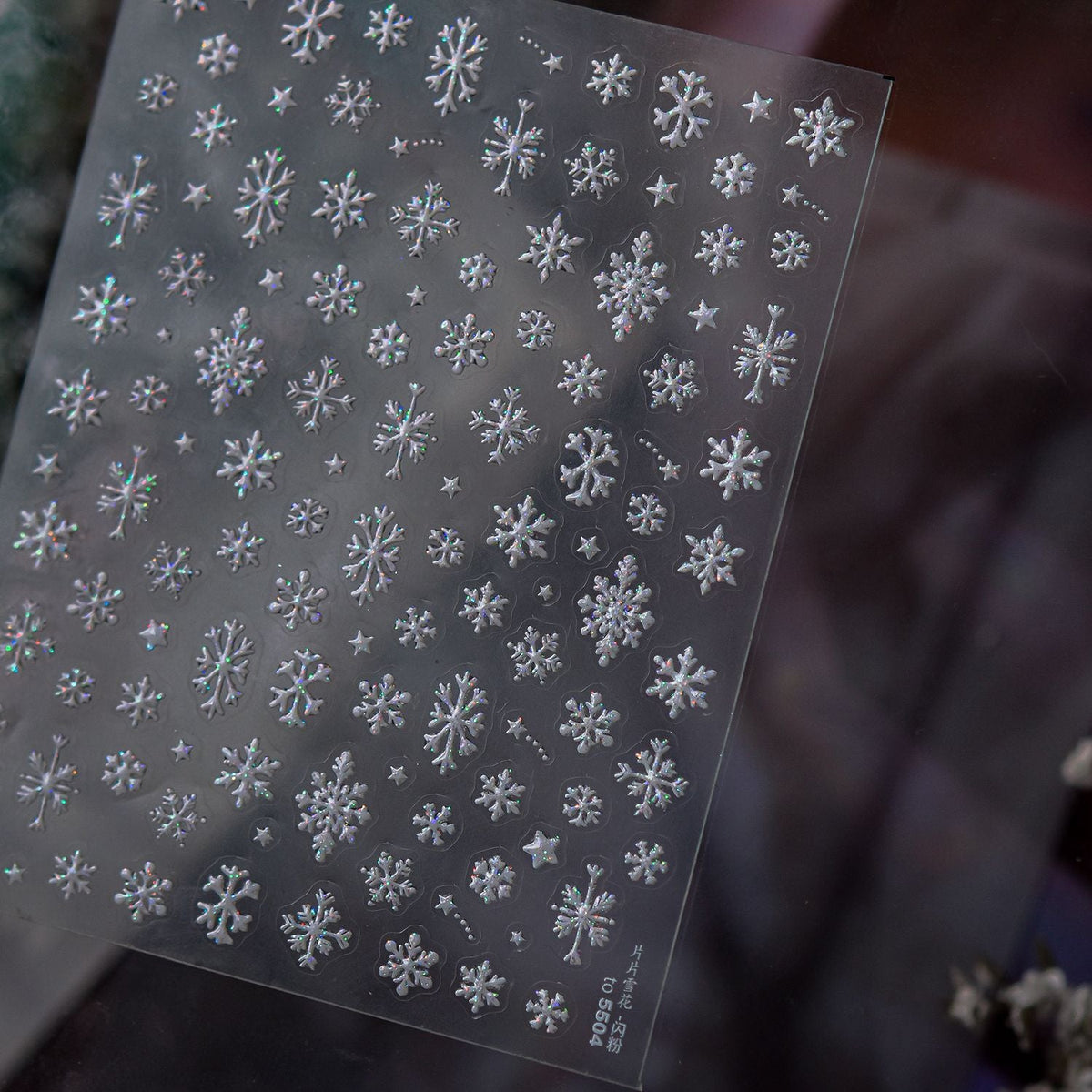 Hello Claws | Winter Snow Shimmer Powder Nail Deco Sticker