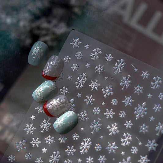 Hello Claws | Winter Snow Shimmer Powder Nail Deco Sticker