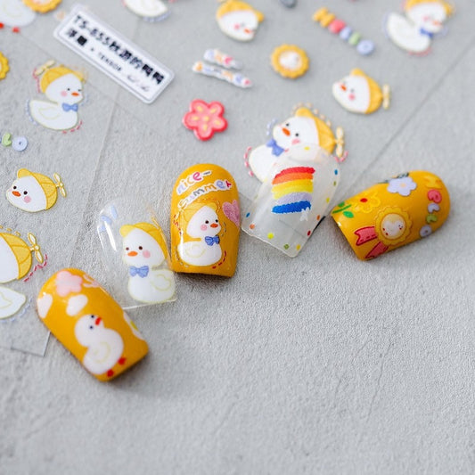 Hello Claws | Kawaii Duck Nail Deco Sticker