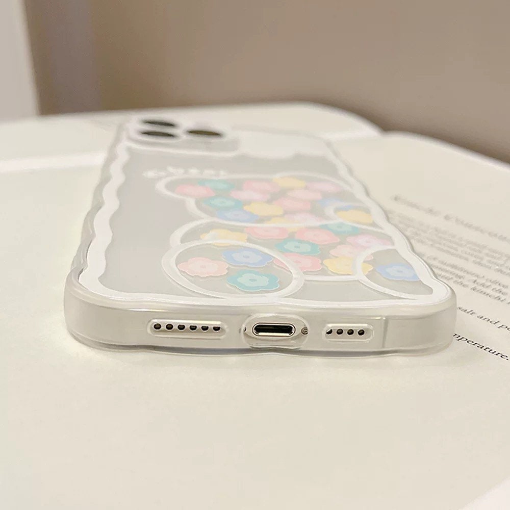 White bear mini flower iPhone case