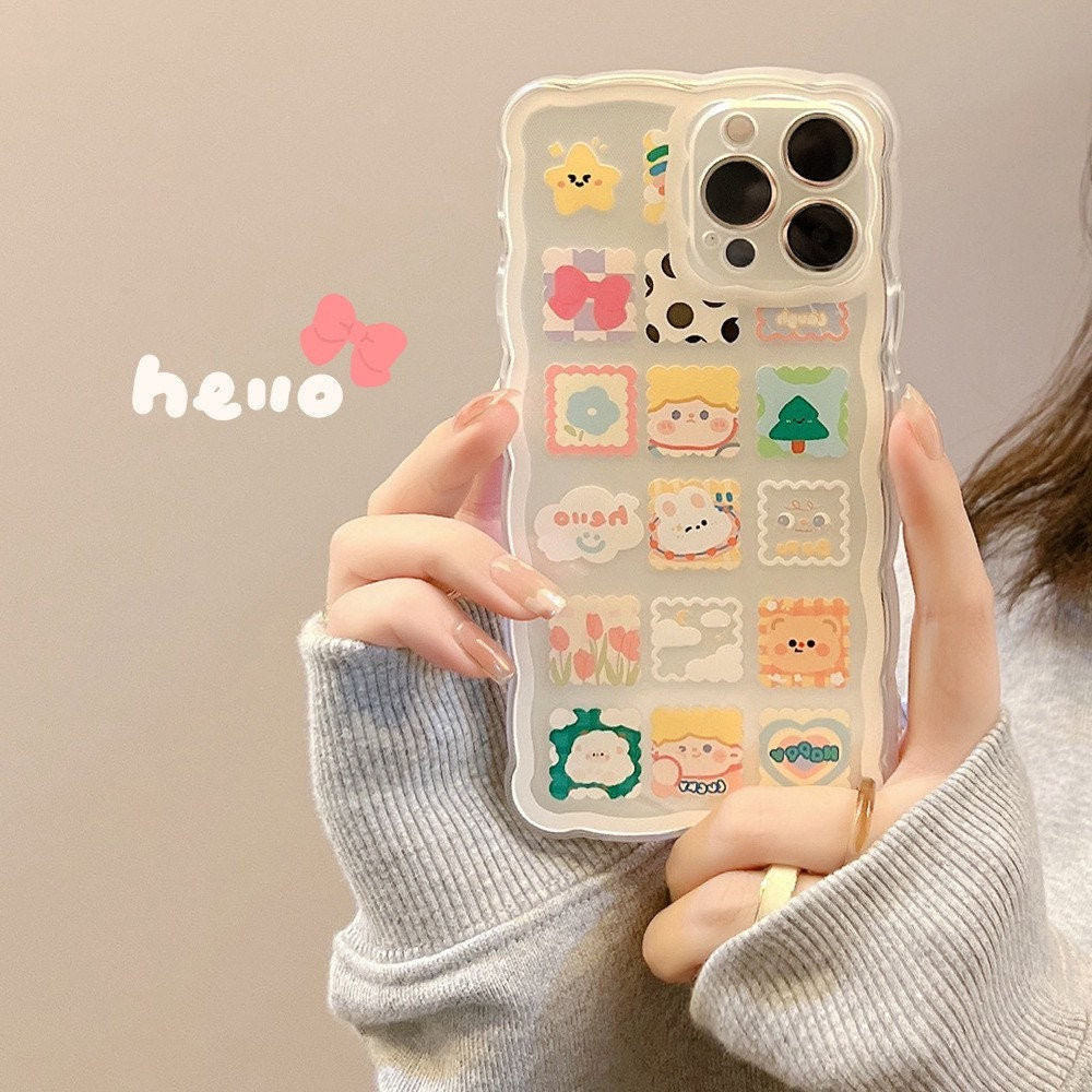 Little bear & bunny puzzle iPhone case