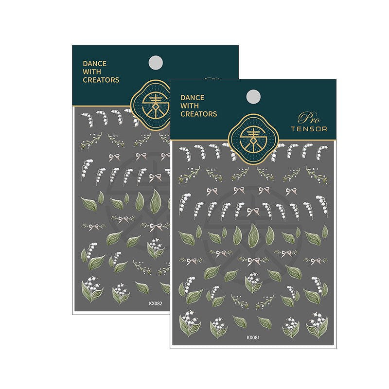 Hello Claws | Green Flower Nail Deco Sticker