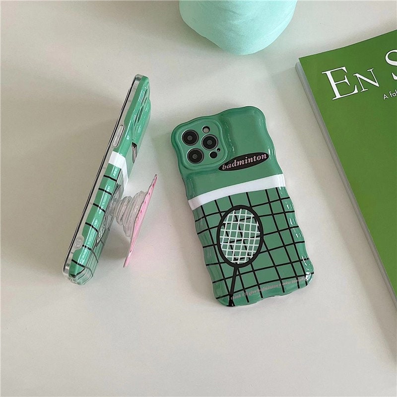 Pink badminton iPhone case