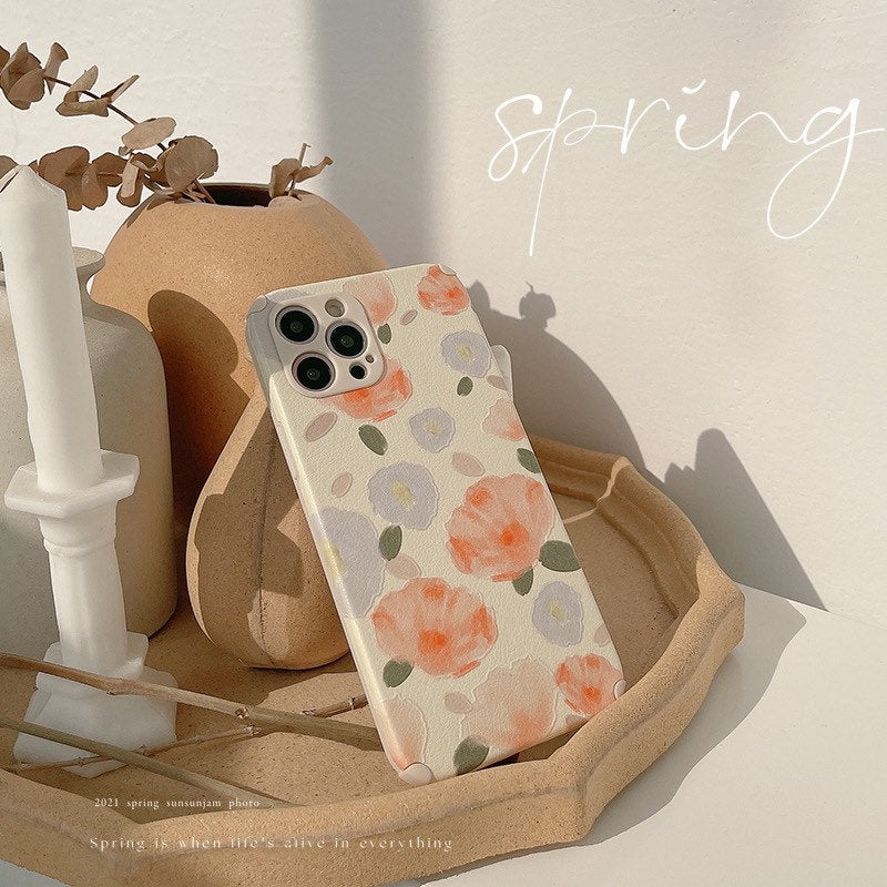 Puppy Blossoms iPhone case