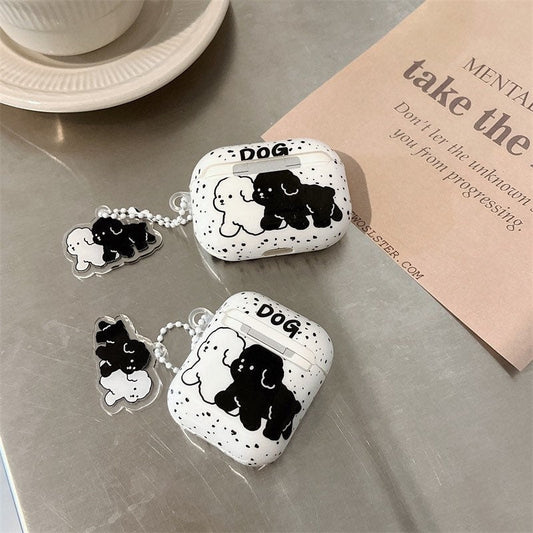 Black Puppy Airpods Case