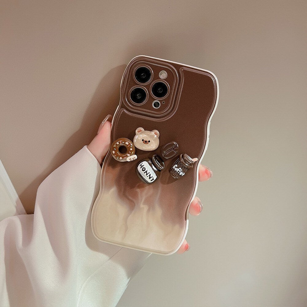 Coffee Bear Bunny iPhone case