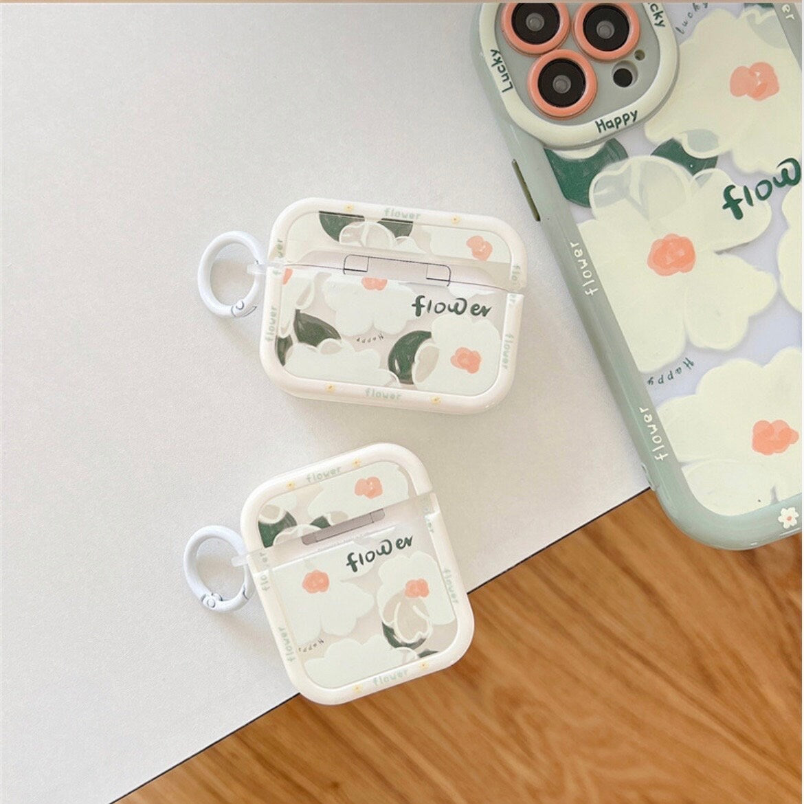 Flower Fresh Summer Clear Airpods case | Korean AirPods Case