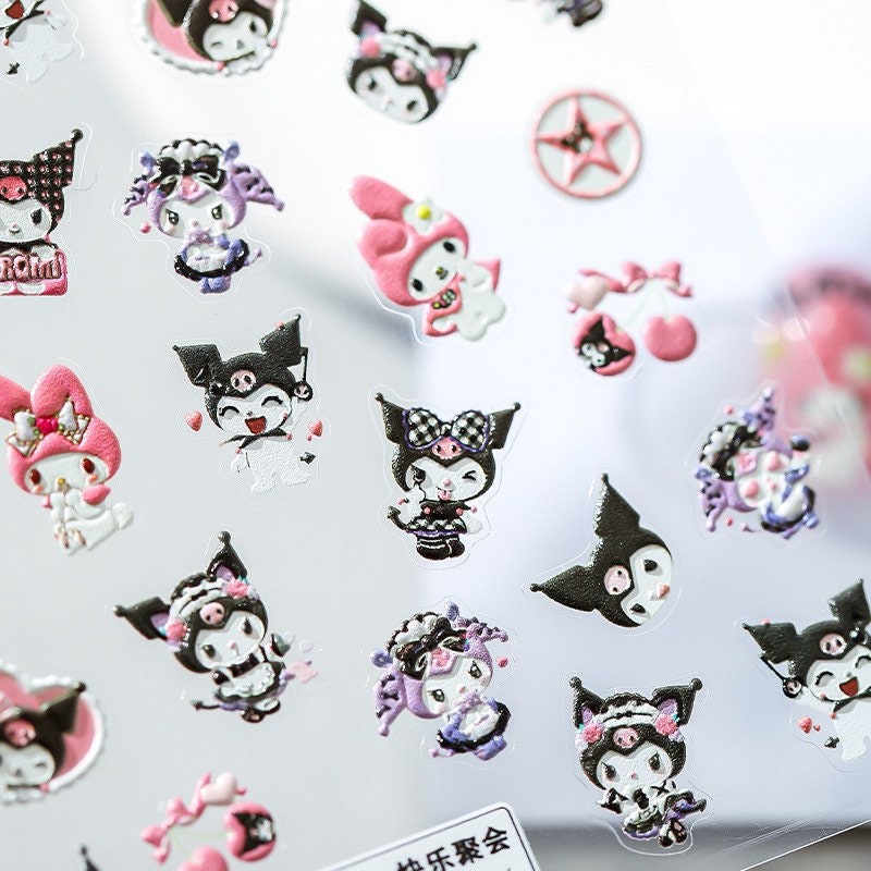 Hello Claws | Cute Cartoon Embossed Pattern Design Nail Deco Sticker