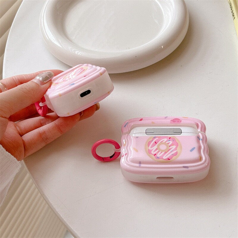 Pink Sweet Donut Airpods case | Korean AirPods Case