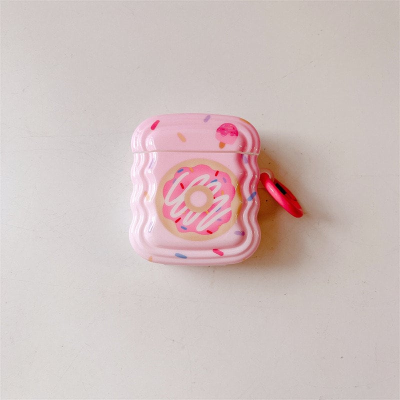 Pink Sweet Donut Airpods case | Korean AirPods Case