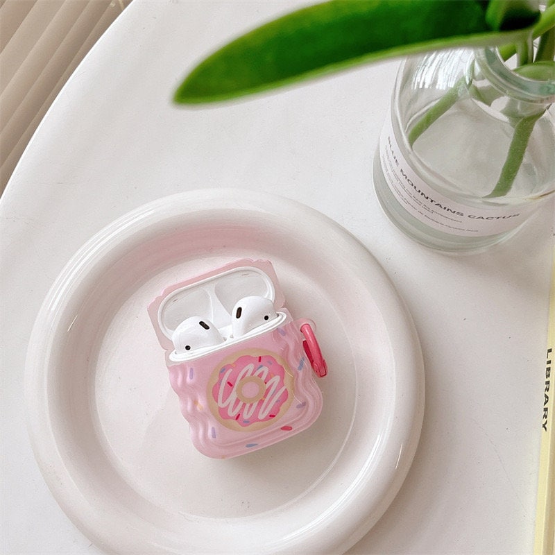 Pink Sweet Donut Airpods case | Korean AirPods Case