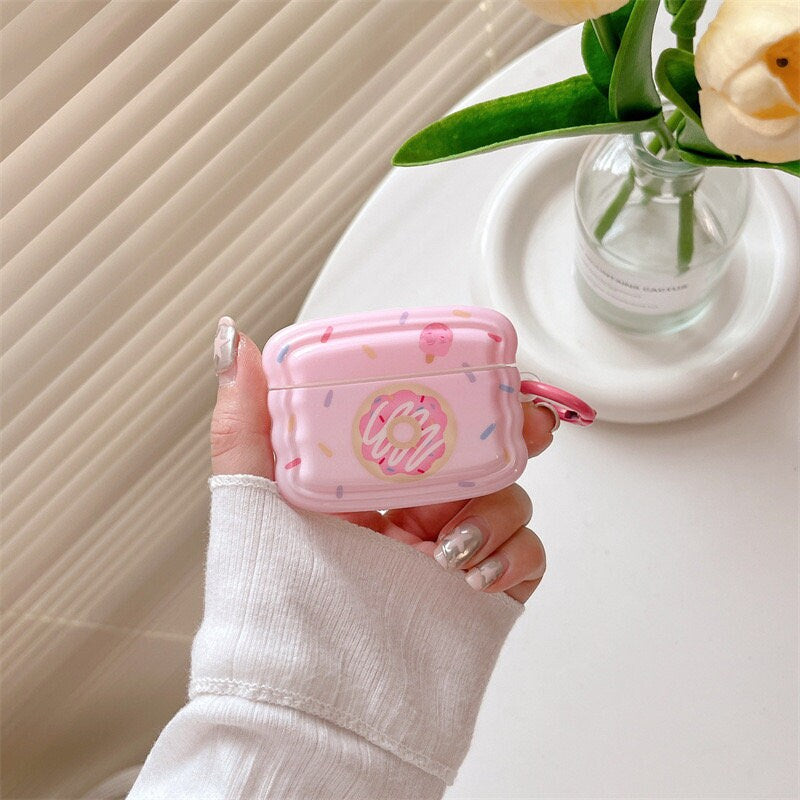 Pink Sweet Donut Airpods case | Korean AirPods Case