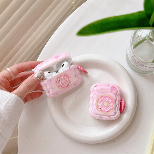 Pink Sweet Donut Airpods case | Korean AirPods Case