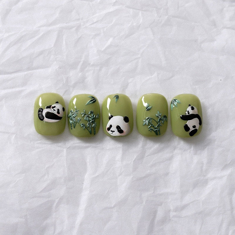 Hello Claws | Bamboo Panda 5D Embossed Pattern Design Nail Deco Sticker