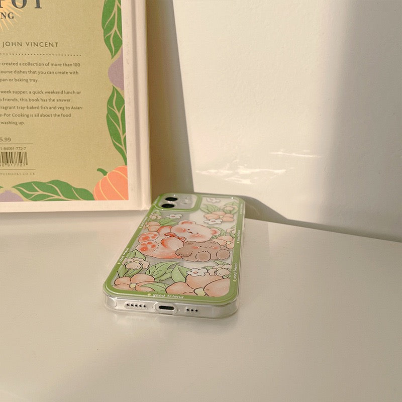 Spring Bear Flower iPhone case