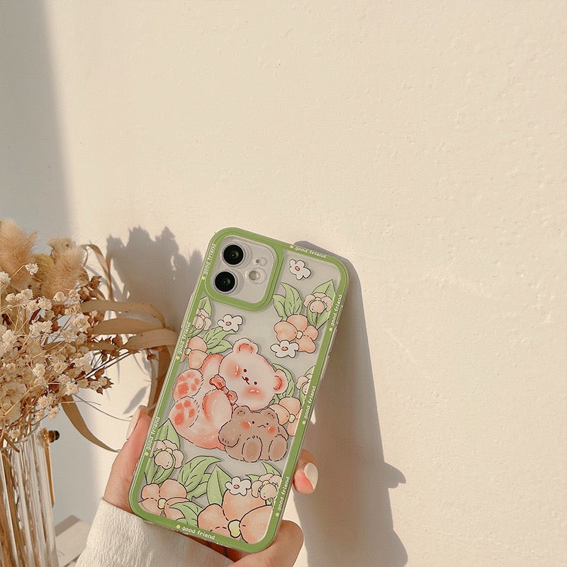 Spring Bear Flower iPhone case
