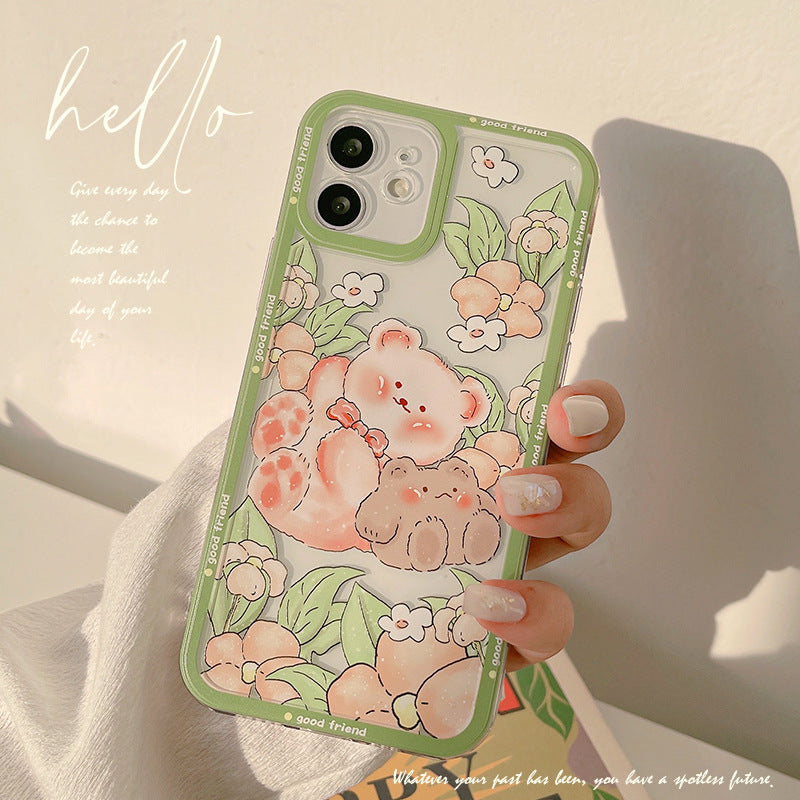 Spring Bear Flower iPhone case