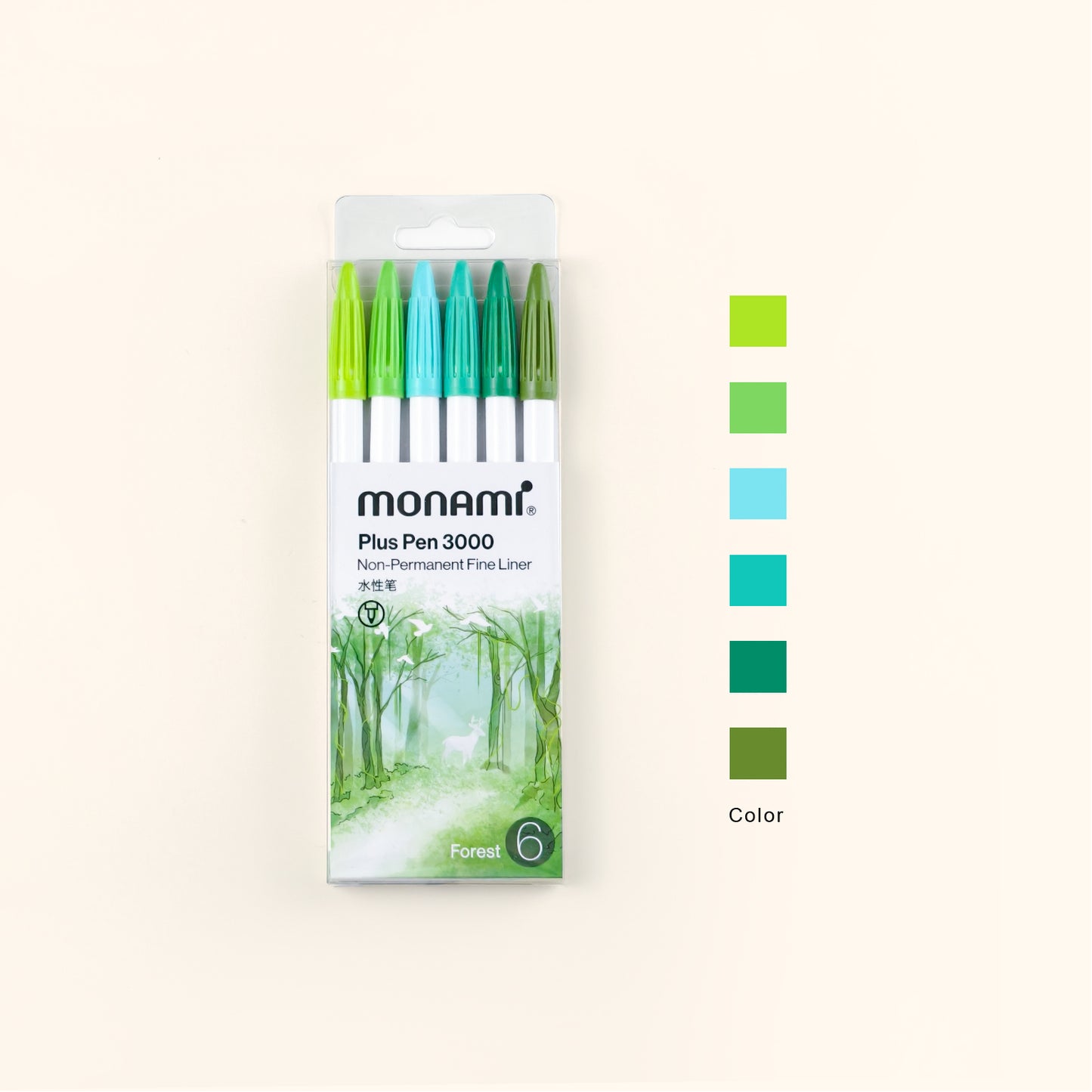 Monami | Plus Pen 3000 Pen Set | 0.4mm Fine Journal Pen