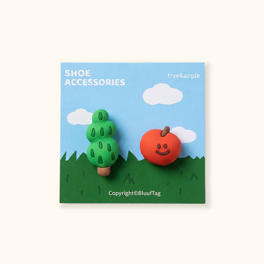 Bluuf Tag | Dog, Acorn, Apple & Tree Shoe Charms 