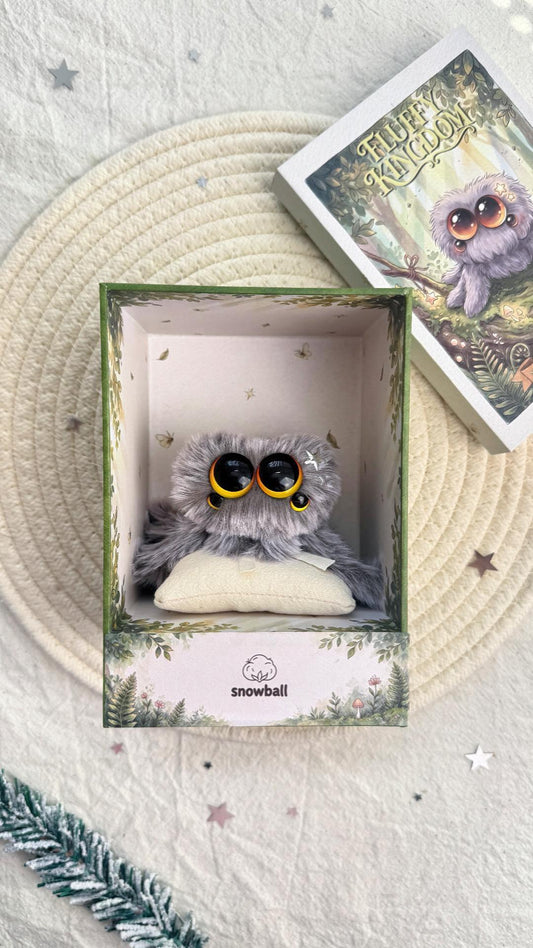 Snowball | Light Grey Spider Plush Toy 