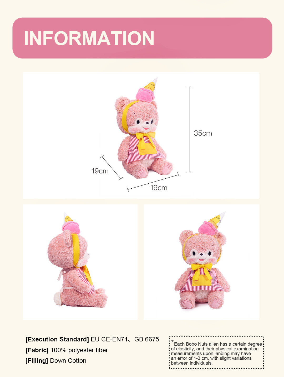 Bobo Nuts | Pâtissier Nikkie Bear Plush Toy 
