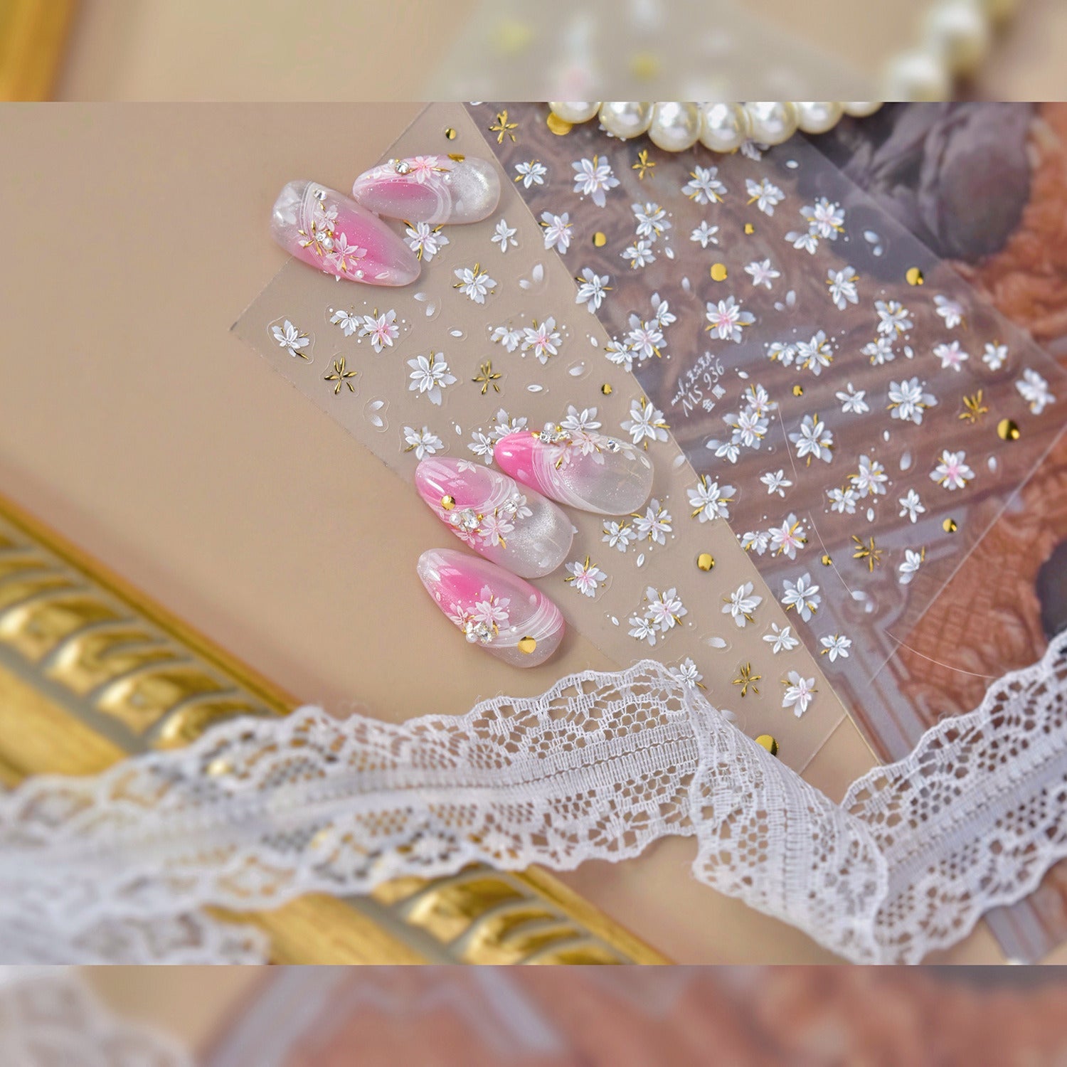 Hello Claws | Cherry Blossoms  And Horse Nail Deco Sticker 
