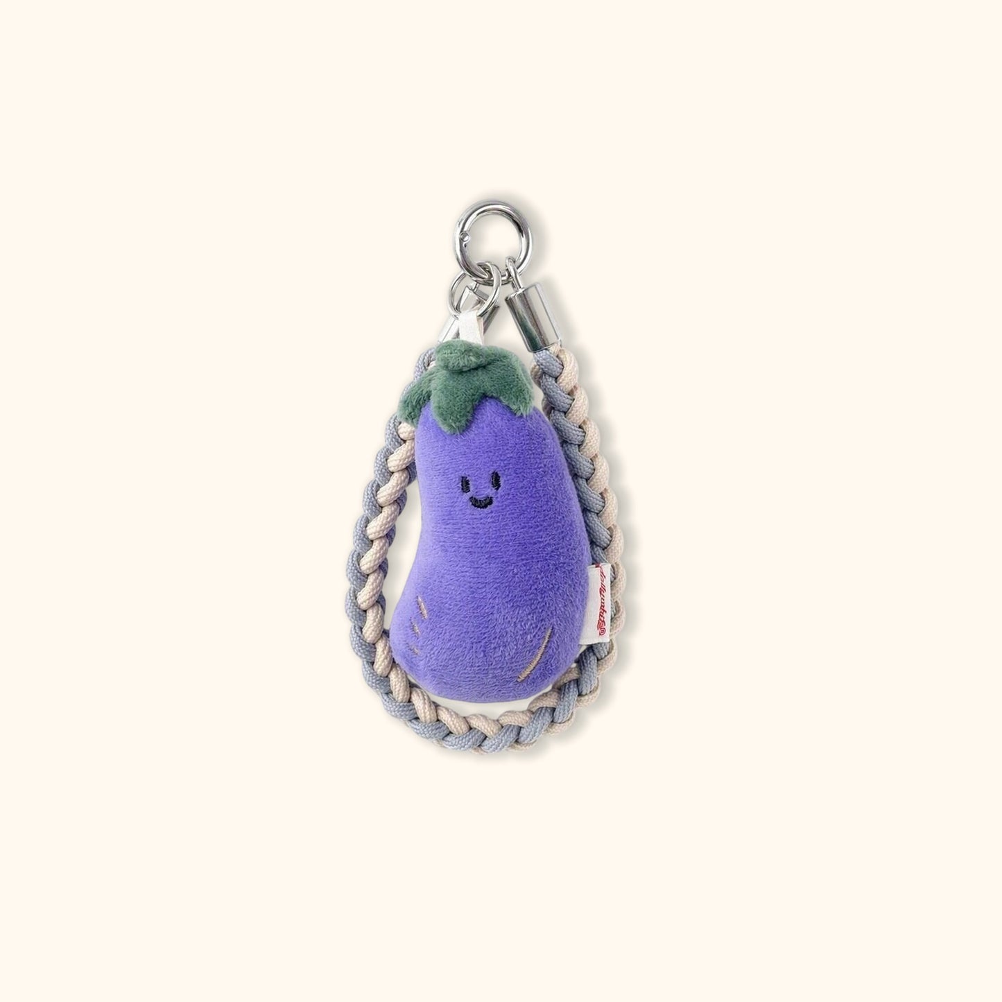 Daily White | Mini Eggplant Plush Charm 