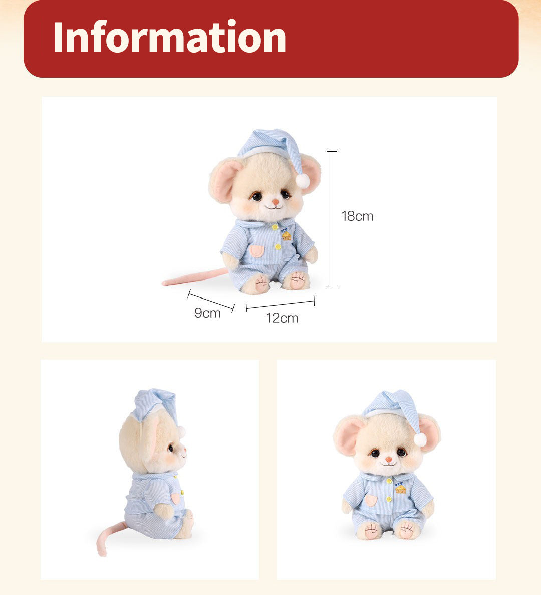 Bobo Nuts | Cici Cheese Mouse Plush Toy 