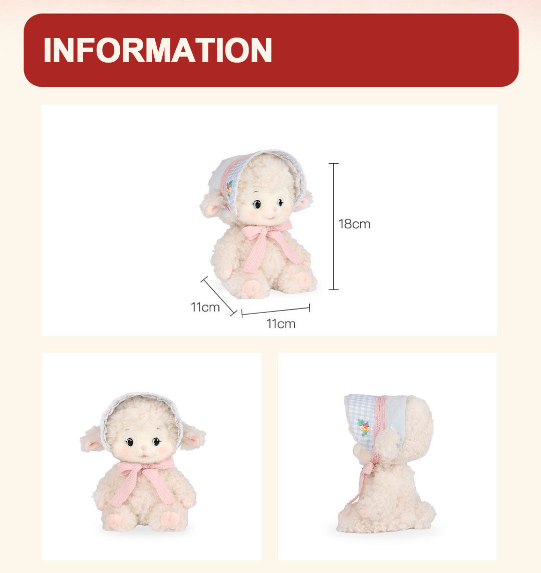 Pre-sale! Bobo Nuts | Miru Lamb Breeze Letter Plush Toy 