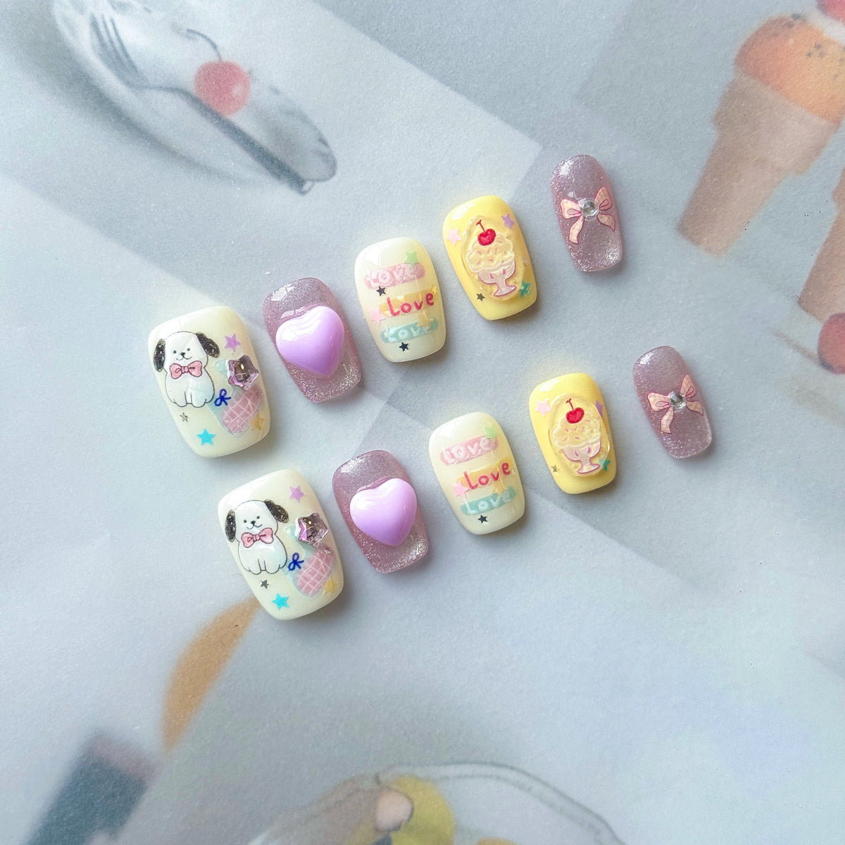 Hello Claws | Dessert Puppy Press-on Nail 
