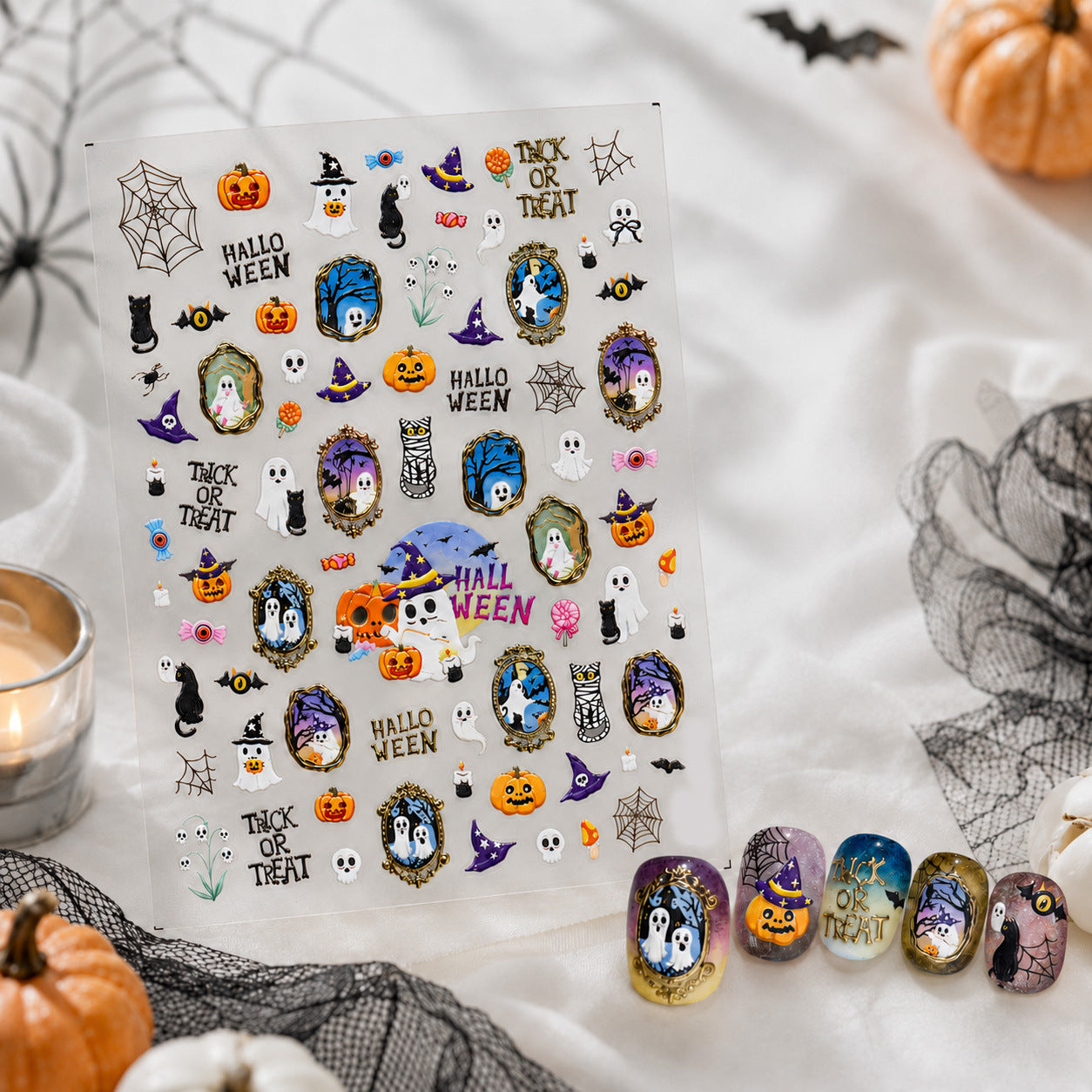 Hello Claws | Halloween Pumpkin Nail Deco Stickers 