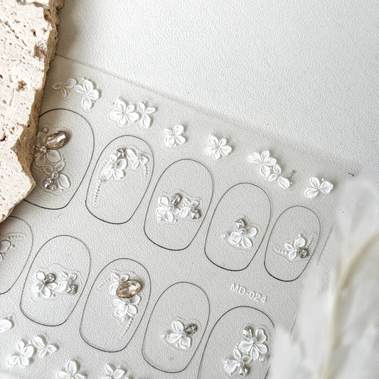 Hello Claws | Flower Diamond Wedding Nail Deco Sticker 