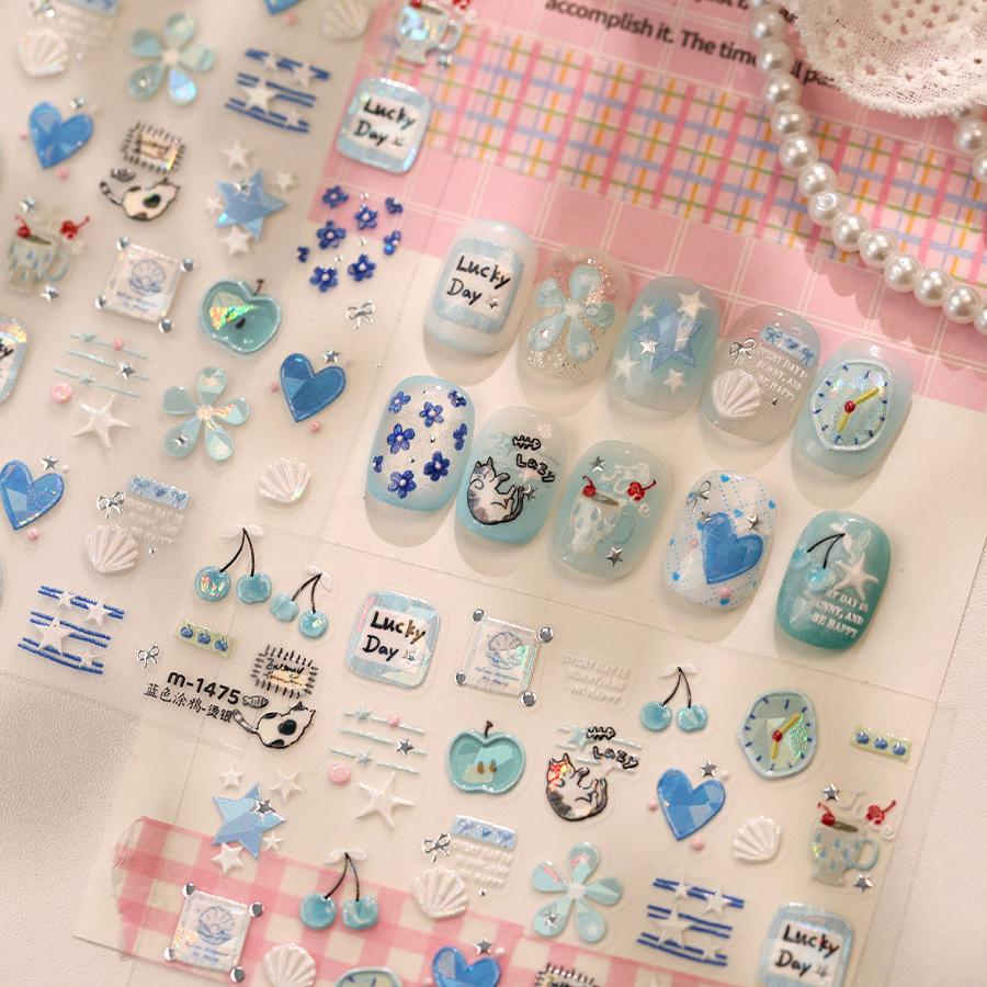 Hello Claws | Apple Star Nail Deco Sticker 
