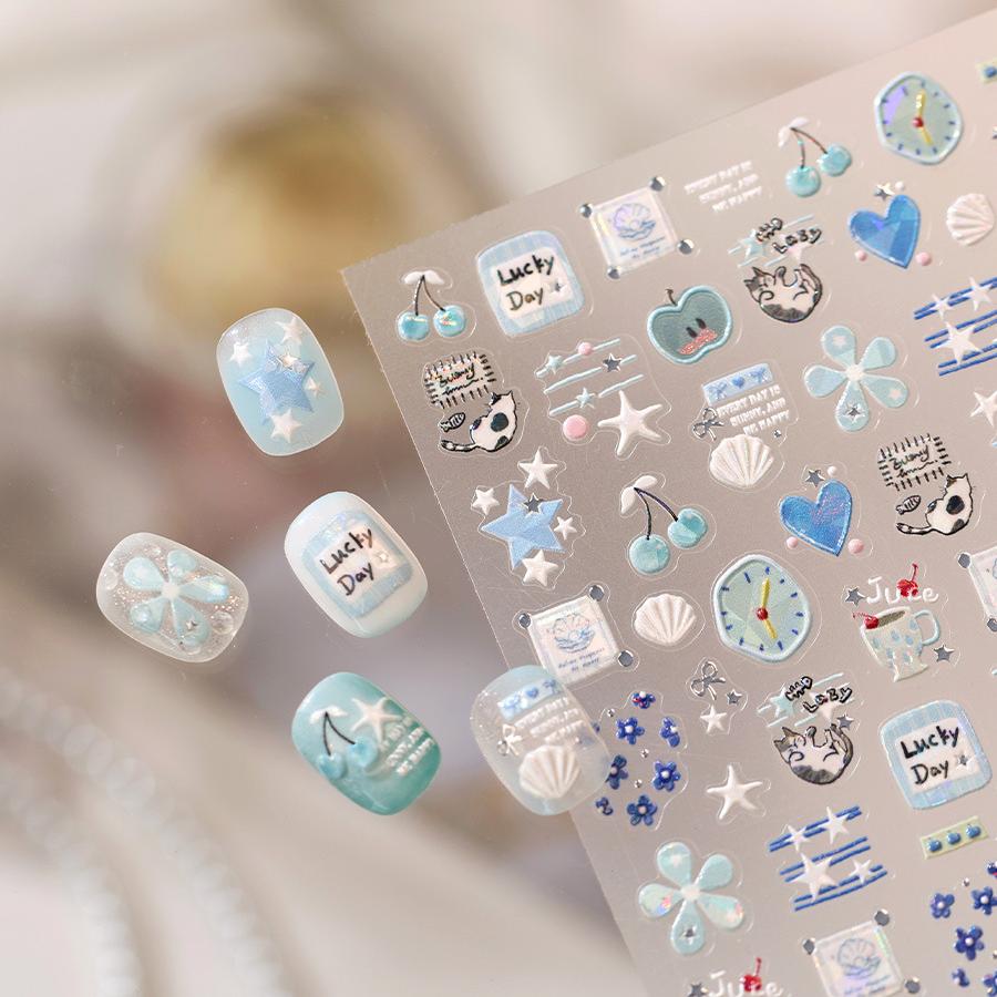 Hello Claws | Apple Star Nail Deco Sticker 