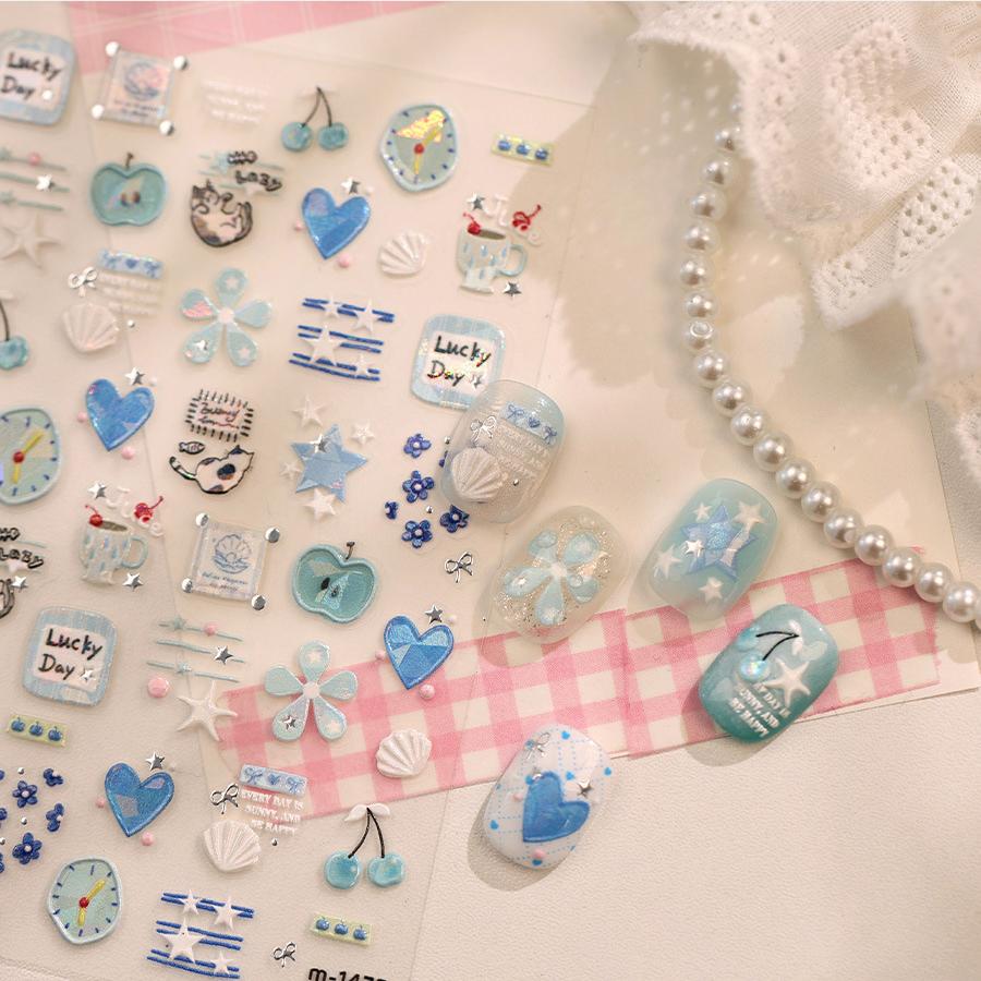 Hello Claws | Apple Star Nail Deco Sticker 